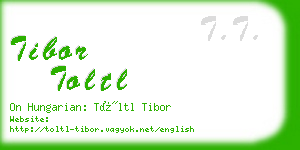 tibor toltl business card